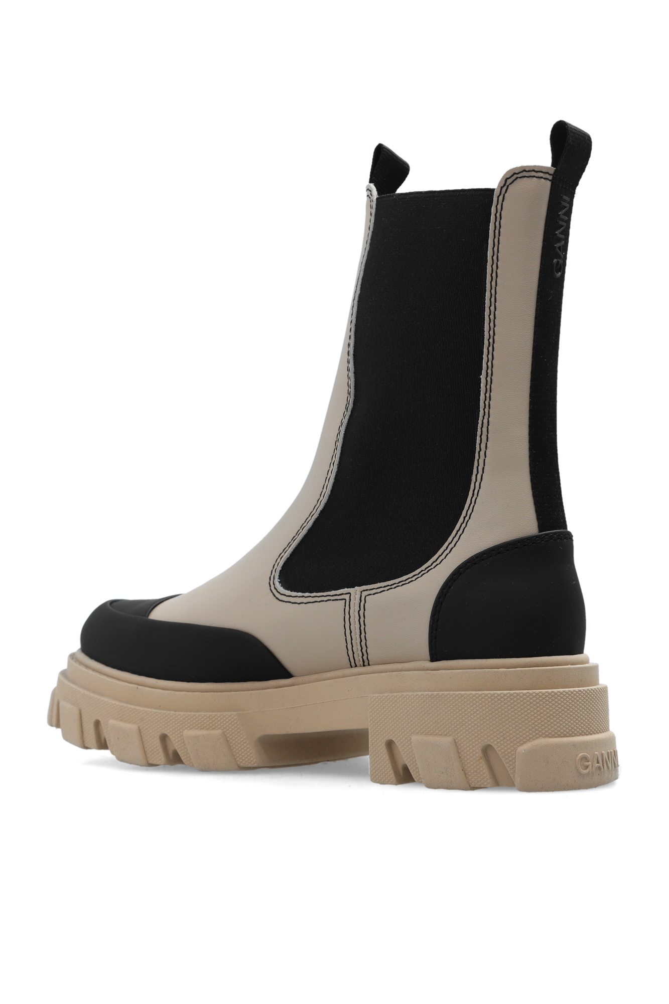 Ganni Chelsea boots with logo