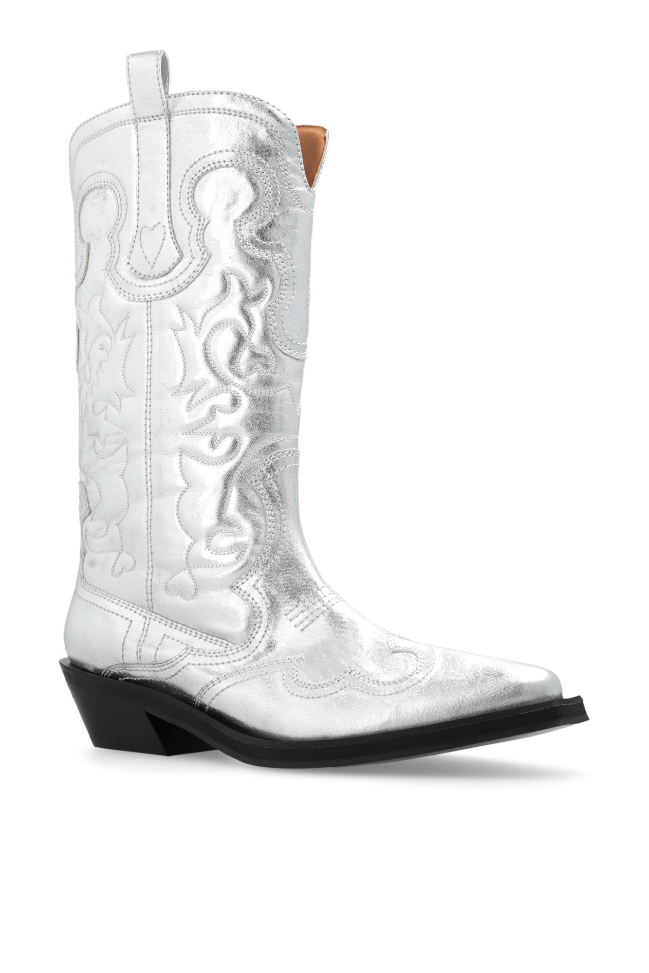 Ganni Cowboy boots with stitching details