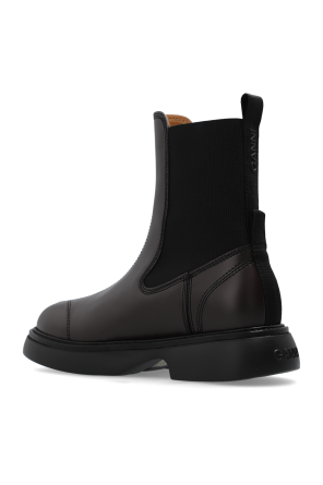 Ganni Chelsea boots with logo
