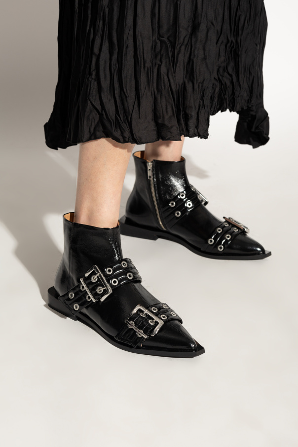Ganni Ankle boots with buckles
