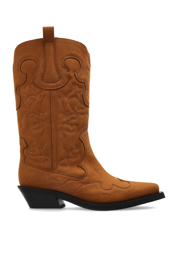 Ganni Patterned cowboy boots