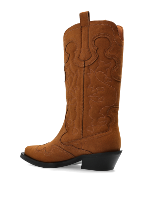 Ganni Patterned cowboy boots