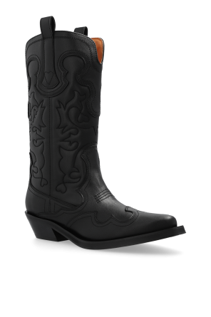 Ganni Cowboy boots with a pattern