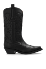 Ganni BLACK Cowboy boots with a pattern