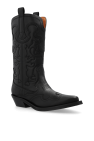 Ganni BLACK Cowboy boots with a pattern
