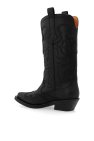 Ganni BLACK Cowboy boots with a pattern