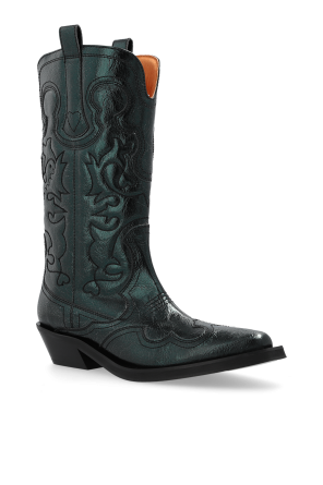 Ganni Cowboy boots with pattern