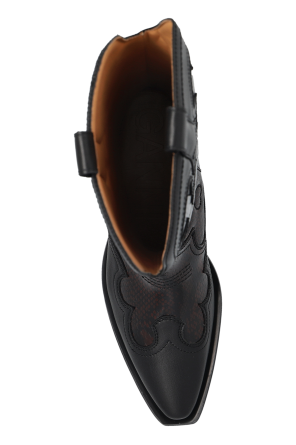 Ganni Cowboy boots with stitching