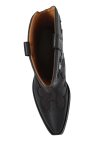 Ganni BLACK Cowboy boots with stitching