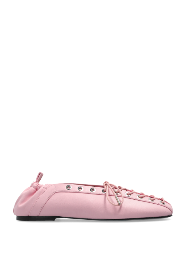 Ballet flats with decorative lacing od Ganni