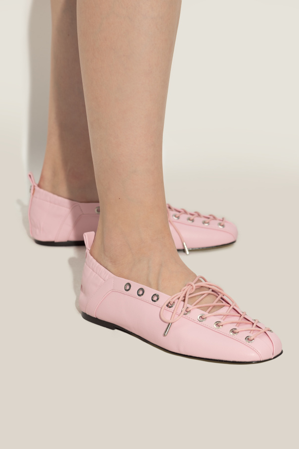 Ganni Bailarinas con cordones decorativos