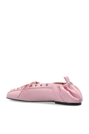 Ganni Bailarinas con cordones decorativos