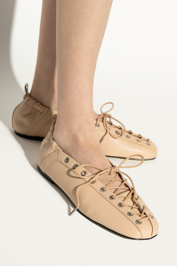 Ganni Ballet flats with laces