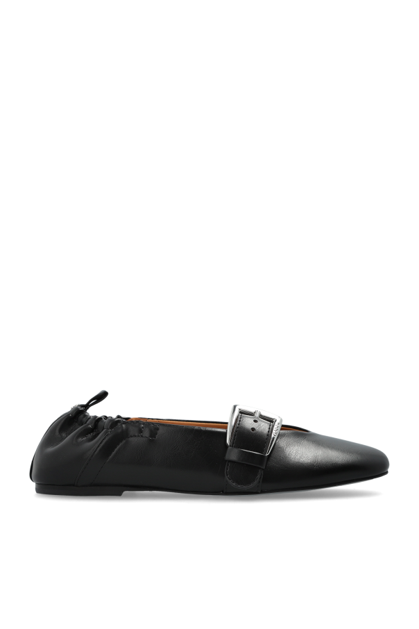 Ballet flats with buckles od Ganni