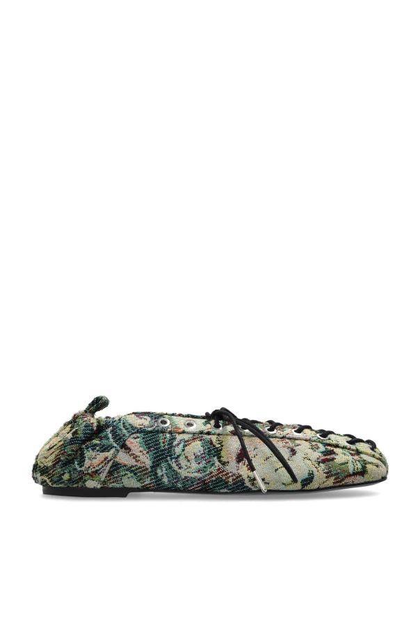 Ballet flats with laces od Ganni