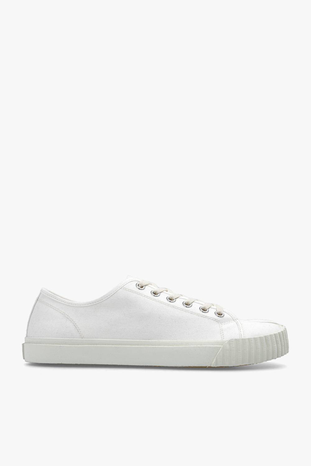 Maison Margiela Replica leather lace up sneakers featuring a patent effect