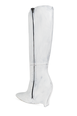 Maison Margiela Leather wedge-heeled boots