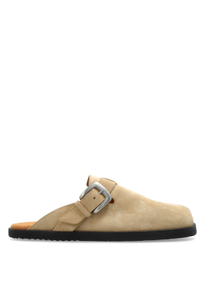 Suede ‘Tabi’ cut-out slides
