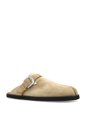 Maison Margiela Suede ‘Tabi’ cut-out slides