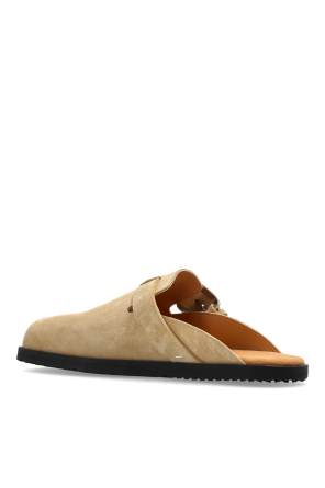 Maison Margiela Suede ‘Tabi’ cut-out slides