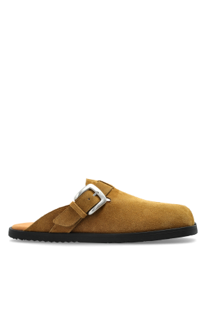 Suede mules with "Tabi" cut-out