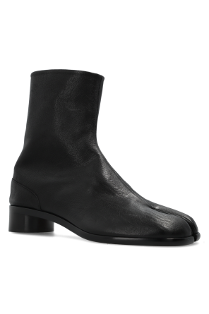 Maison Margiela Leather heeled ankle boots with "Tabi" cut-out
