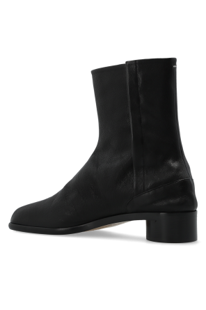 Maison Margiela Leather heeled ankle boots with "Tabi" cut-out