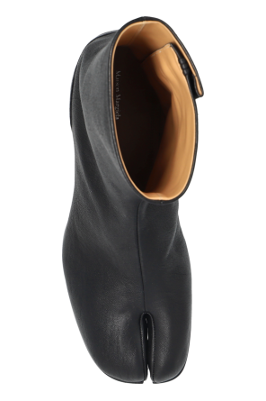 Maison Margiela Leather heeled ankle boots with "Tabi" cut-out