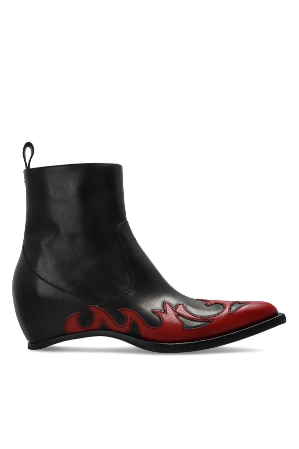Leather wedge ankle boots od Maison Margiela