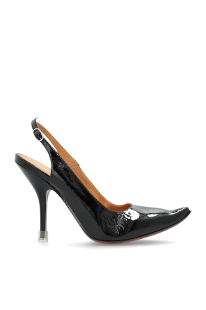 Leather heeled shoes