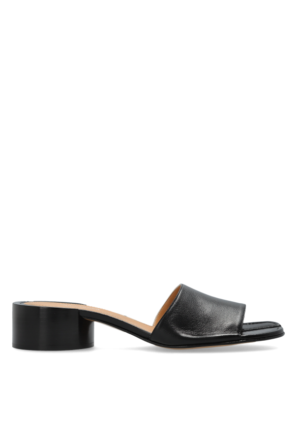 Heeled mules with 