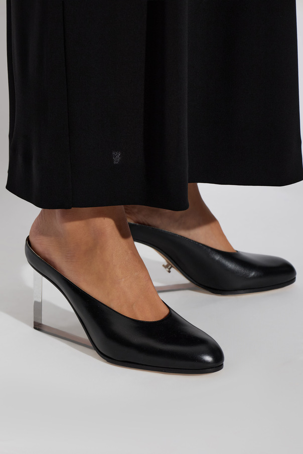 Maison Margiela Papuci mule cu platformă Maison Margiela din piele neagră
