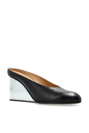 Maison Margiela Papuci mule cu platformă Maison Margiela din piele neagră
