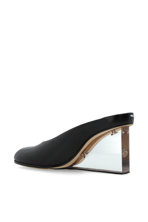 Maison Margiela Papuci mule cu platformă Maison Margiela din piele neagră