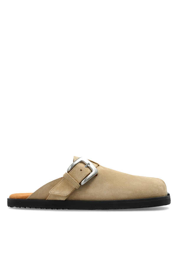 Suede ‘Tabi’ cut-out slides od Maison Margiela