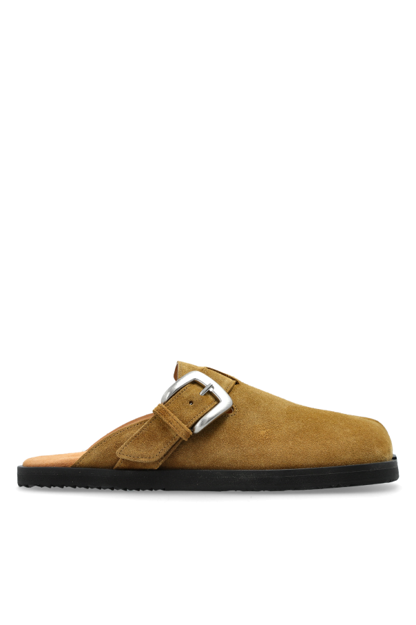 Suede ‘Tabi’ cut-out slides od Maison Margiela
