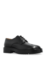 Maison Margiela BLACK Leather `Tabi` shoes