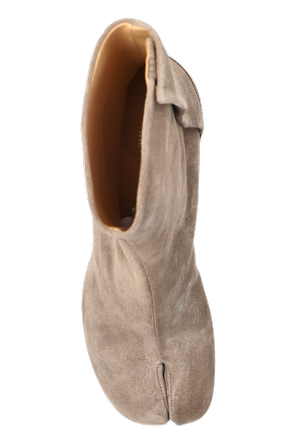Maison Margiela Wildleder-Stiefeletten mit Absatz und Ausschnitt 'Tabi'