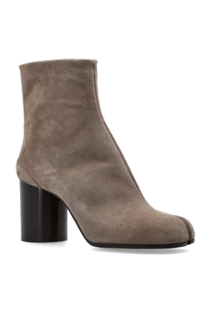 Maison Margiela Suede heeled ankle boots with ‘Tabi’ cut-out