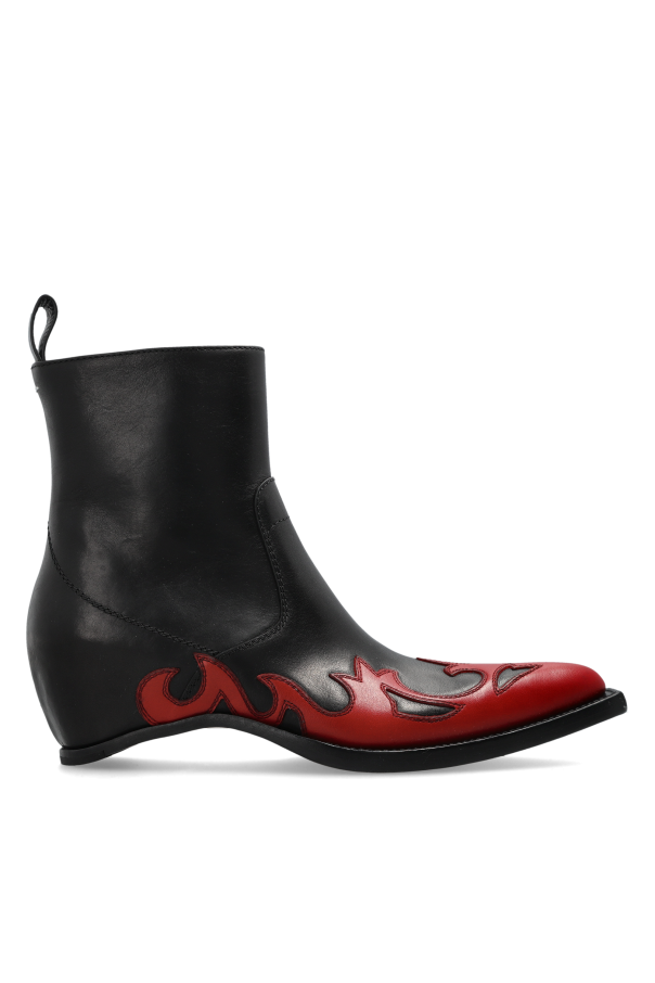 Leather wedge ankle boots od Maison Margiela