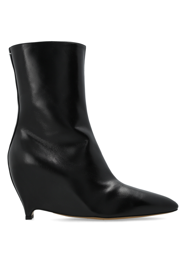 Leather wedge ankle boots od Maison Margiela