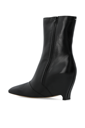 Maison Margiela Leather wedge ankle boots