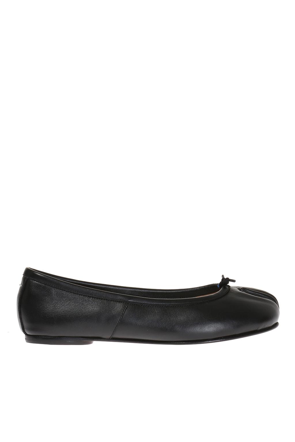 black leather ballet flats australia