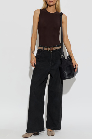 Maison Margiela Suede heeled shoes with ‘Tabi’ cut-out
