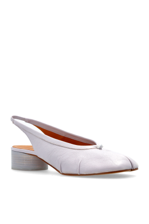Maison Margiela Leather heeled shoes with `Tabi` toe