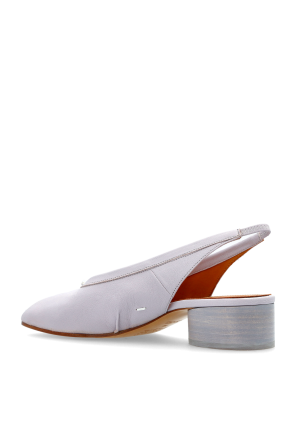 Maison Margiela Leather heeled shoes with `Tabi` toe