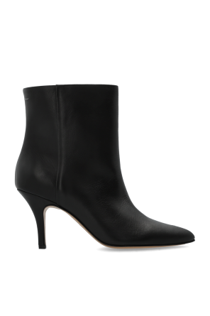 Lederstiefeletten mit Absatz