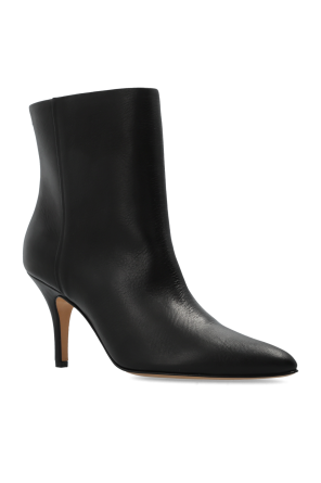 MM6 Maison Margiela Skórzane botki na obcasie