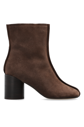 Suede heeled ankle boots