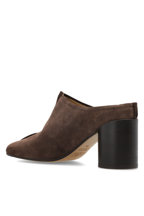 MM6 Maison Margiela Suede heeled mules